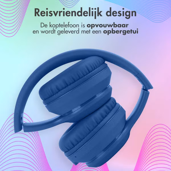 imoshion Draadloze Kinderkoptelefoon LED Light - Decibelbegrenzer - Met AUX kabel - Cobalt Blue