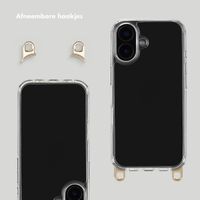 Selencia Transparent Case with Hooks + Lova Wrist Strap Apple iPhone 16 - Orange