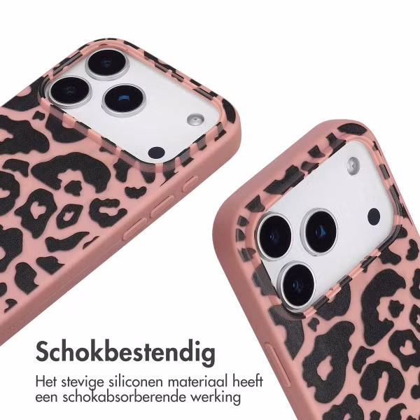 imoshion Siliconen design hoesje met koord Apple iPhone 17 Pro - Animal Pink
