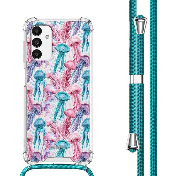 imoshion Design hoesje met koord Samsung Galaxy A13 (5G) - Jellyfish Watercolor