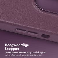 Accezz MagSafe Leather Backcover Apple iPhone 14 Pro - Heath Purple
