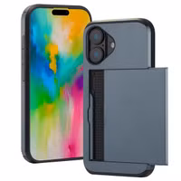 imoshion Backcover met pasjeshouder Apple iPhone 16 - Donkerblauw