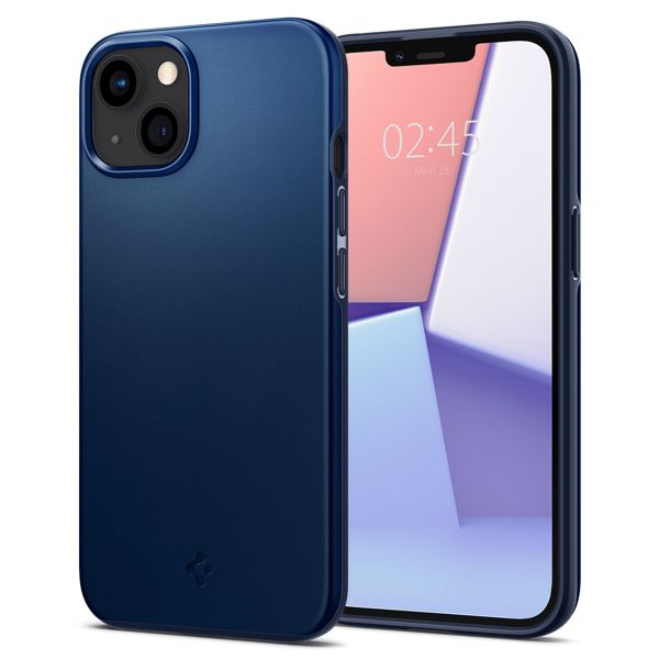 Spigen Thin Fit Backcover iPhone 13 - Blauw