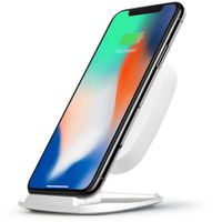 Zens Fast Wireless Charger Stand - Draadloze oplader - Met laadkabel - 10 Watt - Wit