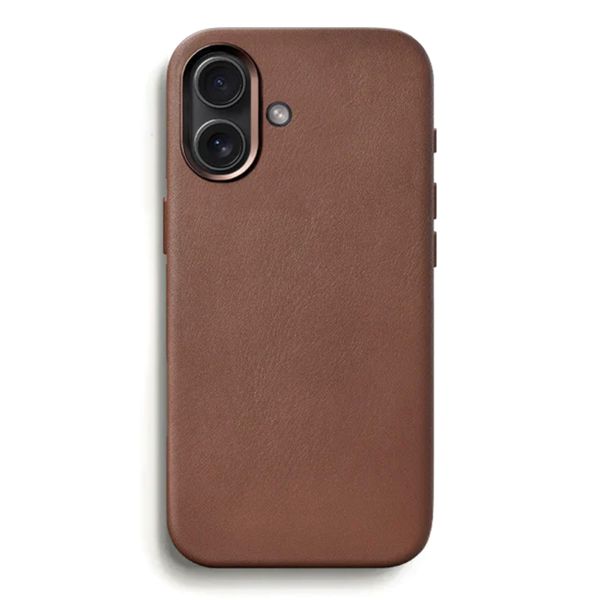 Woodcessories Bio Leather Case MagSafe iPhone 16 - Brown