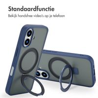 Accezz Ring Stand Backcover met MagSafe iPhone 16 - Blue