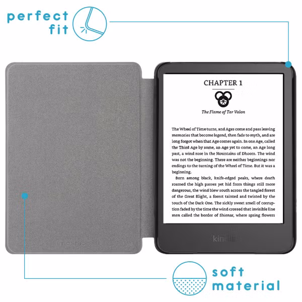 imoshion Slim Hard Case Bookcase Amazon Kindle (2024) / Amazon Kindle (2022) 11th gen - Donkerblauw
