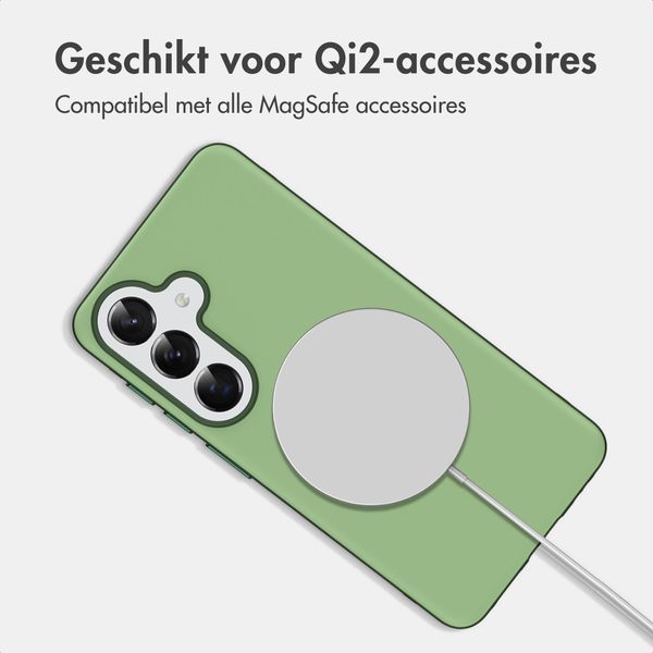 imoshion Color Backcover met Thin MagSafe Ring Samsung Galaxy S25 / S24 - Donkergroen