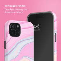 Selencia Vivid Backcover met MagSafe Apple iPhone 15 - Pastel Lipstick Marble