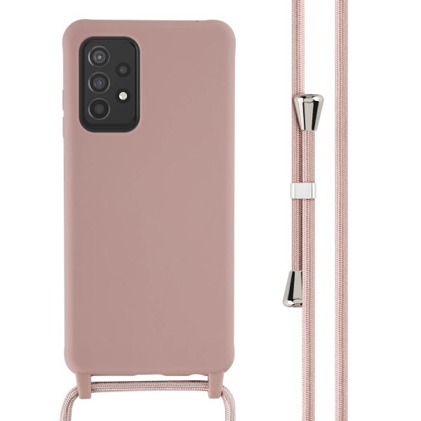 imoshion Siliconen hoesje met koord Samsung Galaxy A52(s) (5G/4G) - Sand Pink