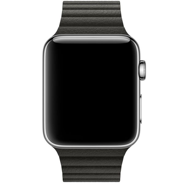 Apple Leather Loop M Apple Watch Series 1-10 / SE / Ultra (2) - 42/44/45/46/49 mm - Charcoal Gray