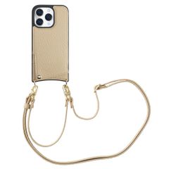 Selencia Nova Phone Case with Cord and Card Holder Apple iPhone 16 Pro - Beige
