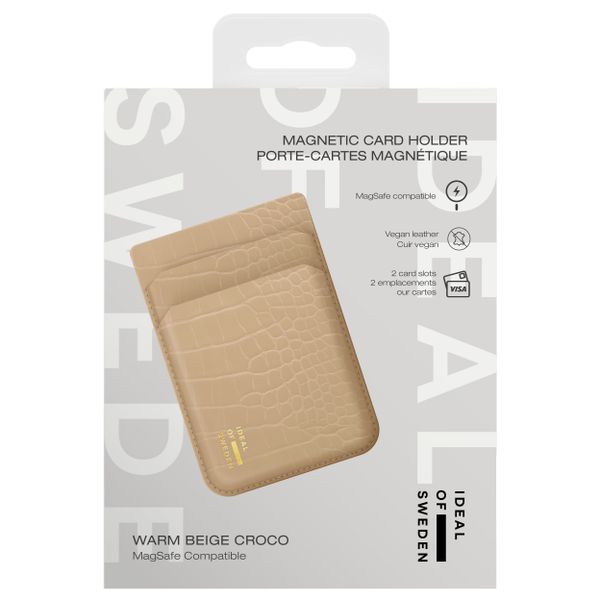 iDeal of Sweden MagSafe / Magnetic Card Holder - Warm Beige Croco