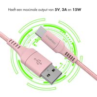 imoshion Braided USB-C naar USB kabel - 2 meter - Roze