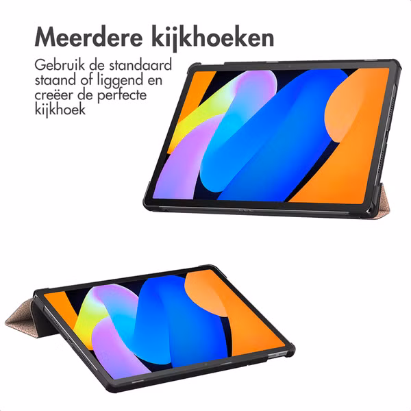 imoshion Trifold Bookcase Lenovo Idea Tab - Rose Gold