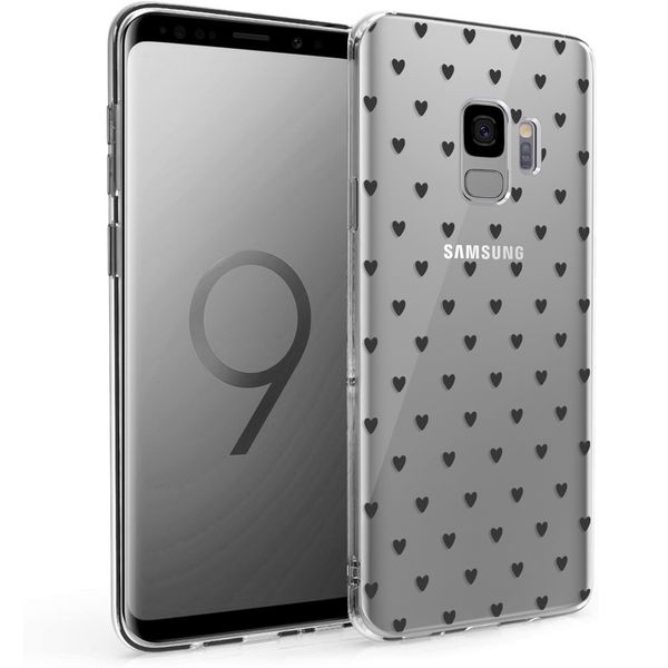 imoshion Design hoesje Samsung Galaxy S9 - Hartjes - Zwart