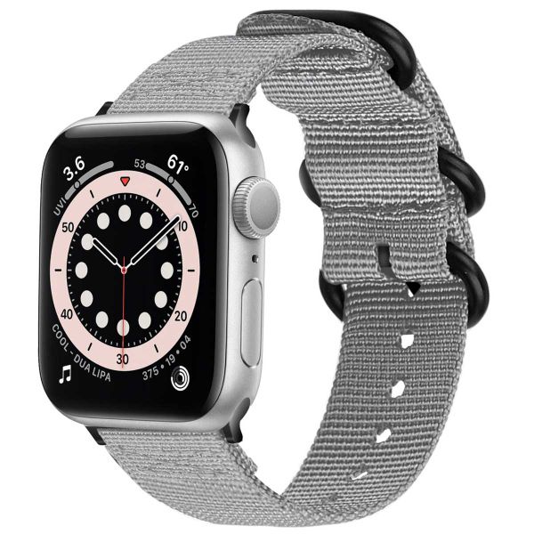 imoshion Nylon bandje Apple Watch Series 1-9 / SE - 38/40/41 mm / Series 10 - 42 mm - Grijs