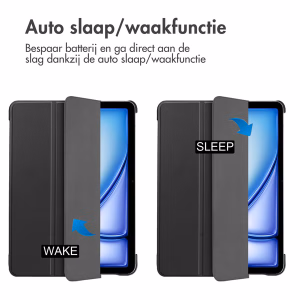 imoshion Trifold Bookcase Apple iPad Air 13 inch (2025) M3 / (2024) M2 - Zwart
