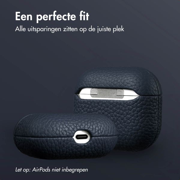 Accezz Echt Leren Case AirPods 3 - Donkerblauw