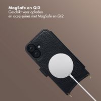 Selencia Riva Bookcase met MagSafe en Koord Apple iPhone 16 - Zwart