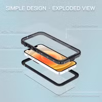 Redpepper Dot Plus Waterproof Backcover Apple iPhone 13 Mini - Zwart