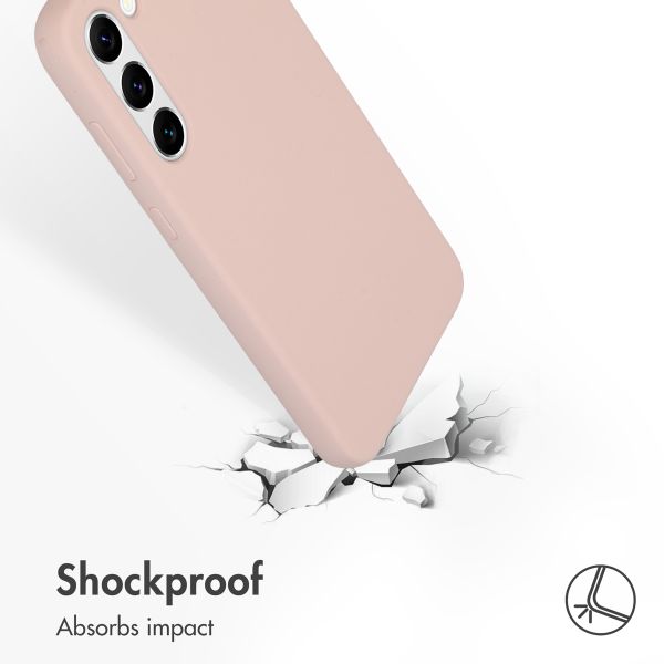 Accezz Liquid Silicone Backcover Samsung Galaxy S23 Plus - Roze
