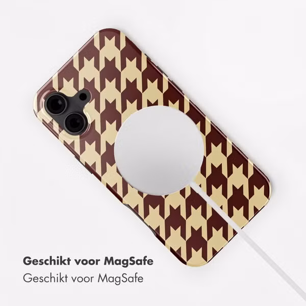 Selencia Vivid Backcover met MagSafe Apple iPhone 16 - Pied-de-Poule
