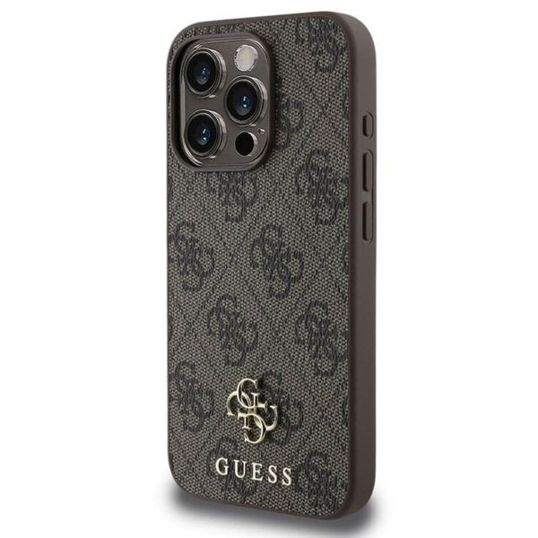 Guess 4G Metal Logo Backcover MagSafe Apple iPhone 15 - Bruin