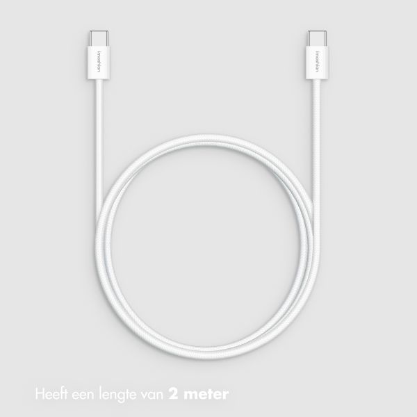 imoshion USB-C naar USB-C kabel - Braided - 2 meter - Wit