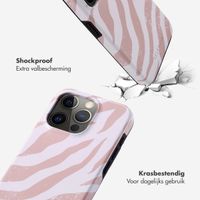 Selencia Vivid Tough Backcover iPhone 15 Pro - Colorful Zebra Old Pink