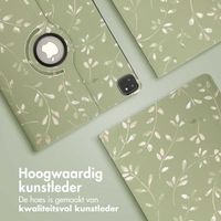 imoshion 360° Draaibare Design Bookcase Apple iPad Pro 13 (2025) M5 / (2024) M4 - Green Flowers
