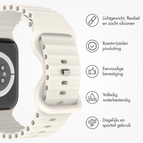 imoshion Athletic siliconenbandje Apple Watch Series 1 t/m 11 / SE / Ultra (44/45/46/49 mm) - Starlight