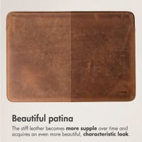 Accezz Leather laptop sleeve 13 inch - Cognac