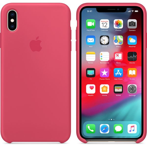 Apple Silicone Backcover Apple iPhone Xs Max - Hibiscus