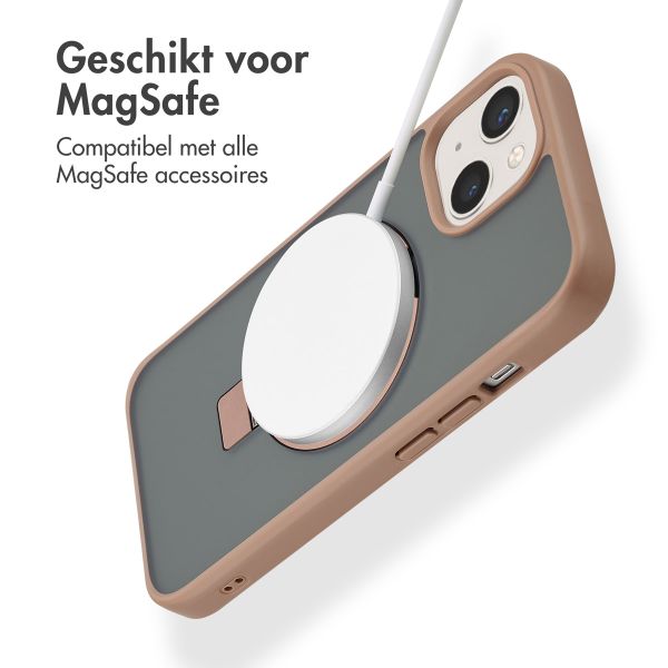 Accezz Ring Stand Backcover met MagSafe iPhone 15 - Brown