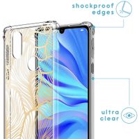 imoshion Design hoesje met koord Huawei P30 Lite - Bladeren - Goud