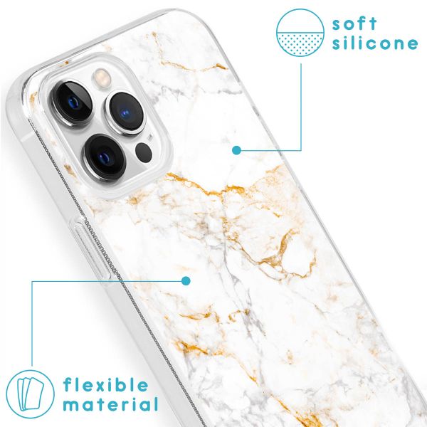 imoshion Design hoesje Apple iPhone 13 Pro - White Marble