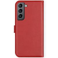 Selencia Echt Leren Bookcase Samsung Galaxy S21 FE - Rood