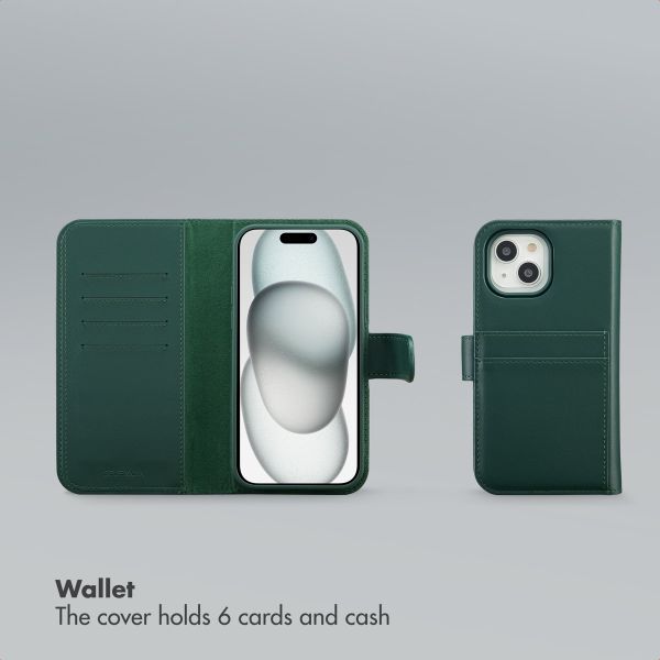 Selencia Olyn Detachable Bookcase with MagSafe Apple iPhone 15 - Green