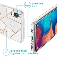 imoshion Design hoesje Samsung Galaxy A20e - Grafisch Koper / Wit