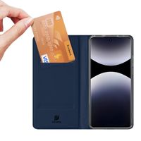 Dux Ducis Slim Softcase Bookcase Xiaomi Redmi Note 14 Pro (4G) - Donkerblauw