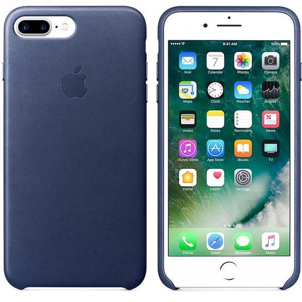 Apple Leather Backcover iPhone 8 Plus / 7 Plus - Midnight Blue