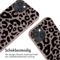 imoshion Siliconen design hoesje met koord iPhone 15 - Animal Pink