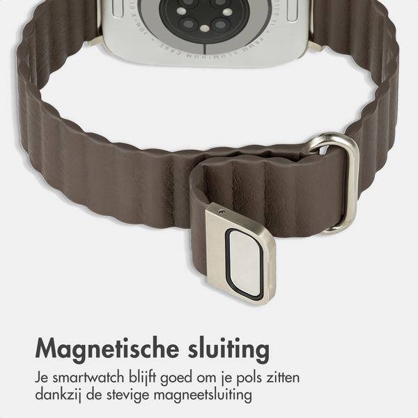 imoshion Magnetisch kunstleren bandje Apple Watch | 38/40/41/42 mm - Donkerbruin