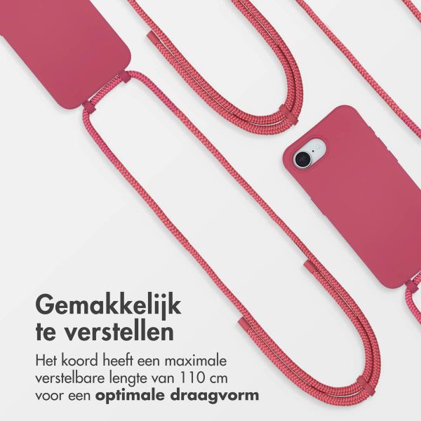 imoshion Color Backcover met afneembaar koord MagSafe Apple iPhone 16e - Red Raspberry