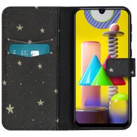 imoshion Design Softcase Bookcase Samsung Galaxy M31 - Stars Gold