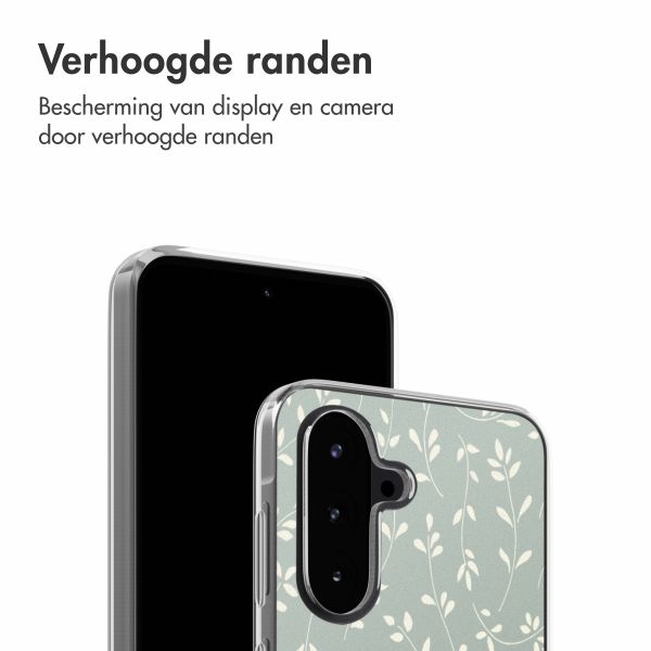imoshion  Design hoesje Samsung Galaxy A56 - Smoke Green Flowers