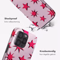 Selencia Vivid Backcover met MagSafe Apple iPhone 15 Pro - Stars Rubine Red Light Pink