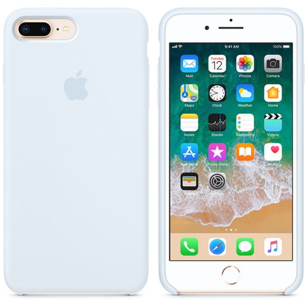 Apple Silicone Backcover Apple iPhone 8 Plus / 7 Plus - Sky Blue