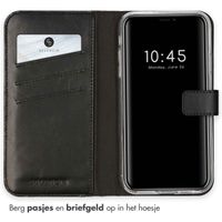 Selencia Echt Leren Bookcase Apple iPhone Xr - Zwart